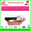Black selfie stick, supper mini pocket wired monopod selfie stick